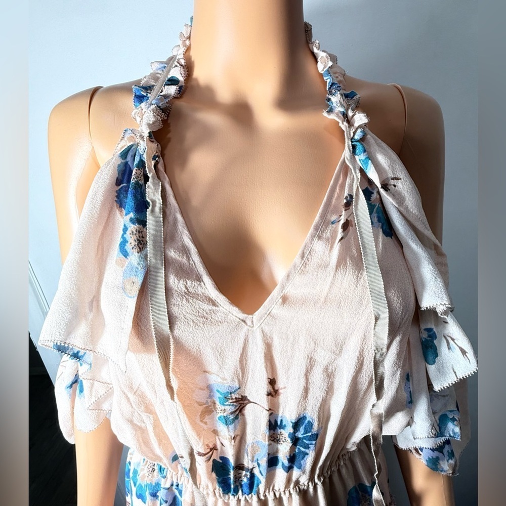 Ulla Johnson Blue Floral High Low Dress - Picture 7 of 16
